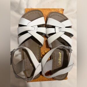 Salt Water Sandals by Hoy White Strappy Sandals Size 6 Leather